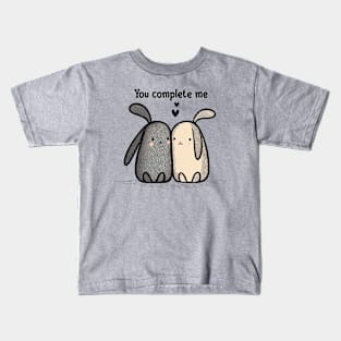 You Complete Me - Cute Bunnies in Love Kids T-Shirt